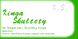 kinga skultety business card